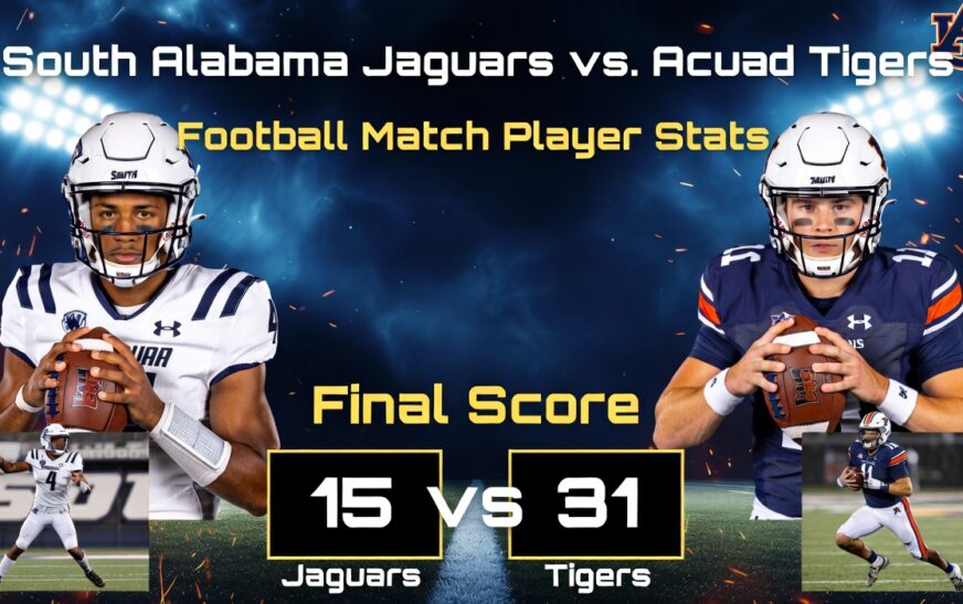 South Alabama vs Auburn Tigers Player Stats