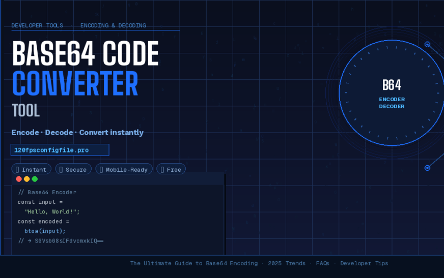 Guide for Base64 Code Converter Tool 120fpsconfigfile.pro in 2026