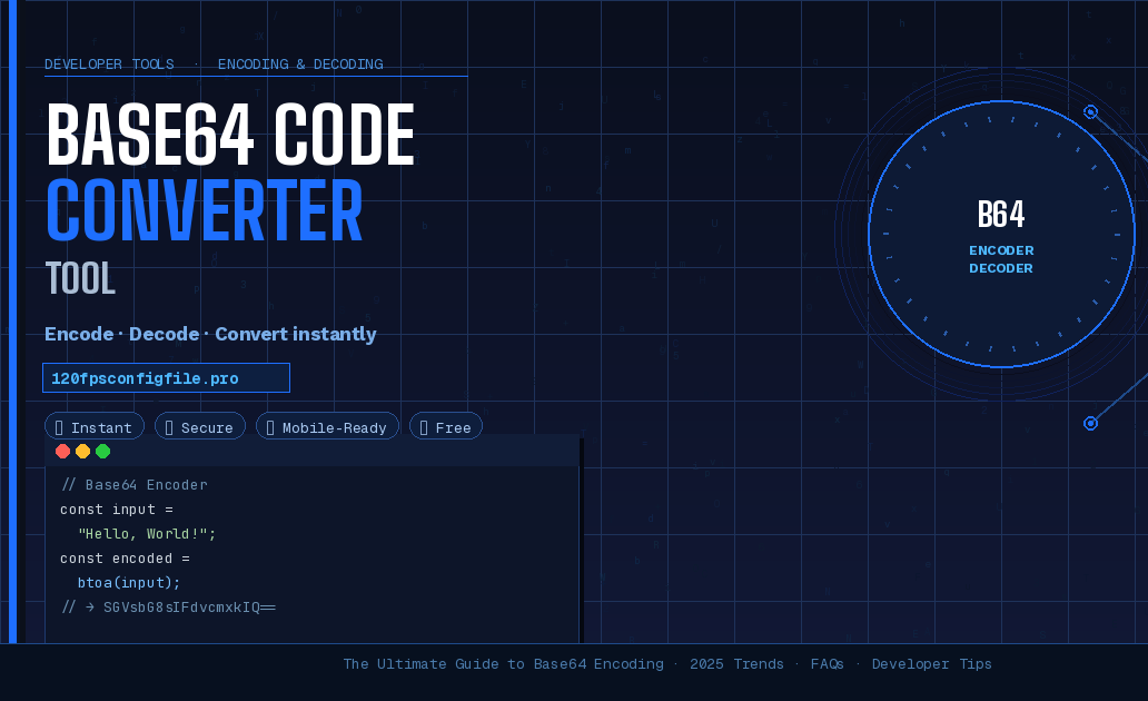 Guide for Base64 Code Converter Tool 120fpsconfigfile.pro in 2026