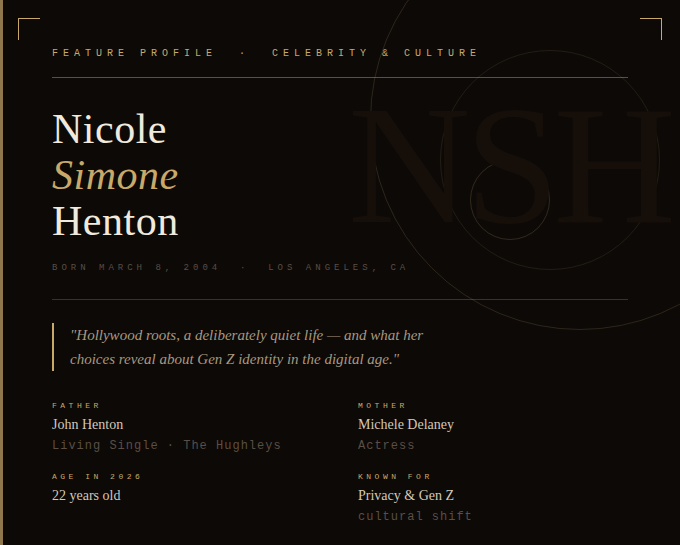 Nicole Simone Henton : Life, Family & Gen Z Privacy